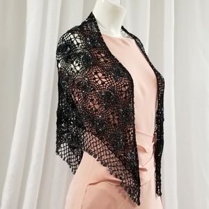 Elegant Crocheted Beaded Shawl